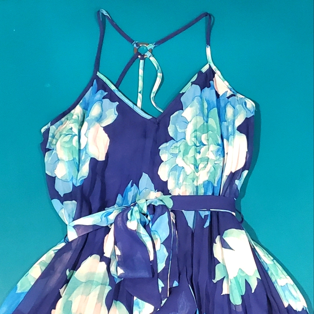 Blue Floral Maxi Dress